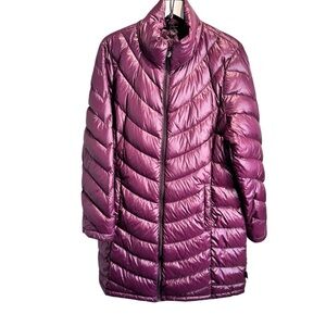 Calvin Klein | Puffer Coat | Black Cherry | Down  | Removable Hood | L (XL)